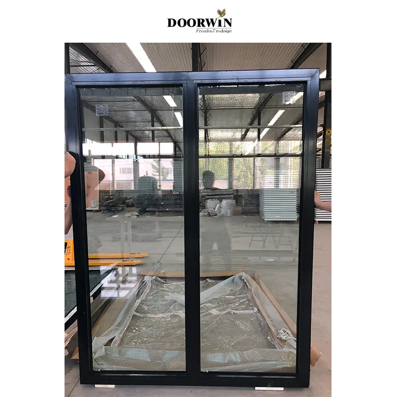 Doorwin Cửa Sổ Nhôm Cửa Sổ Màu Đen Chống Va Đập Hai Lớp Tráng Men Pháp Giá Hợp Lý