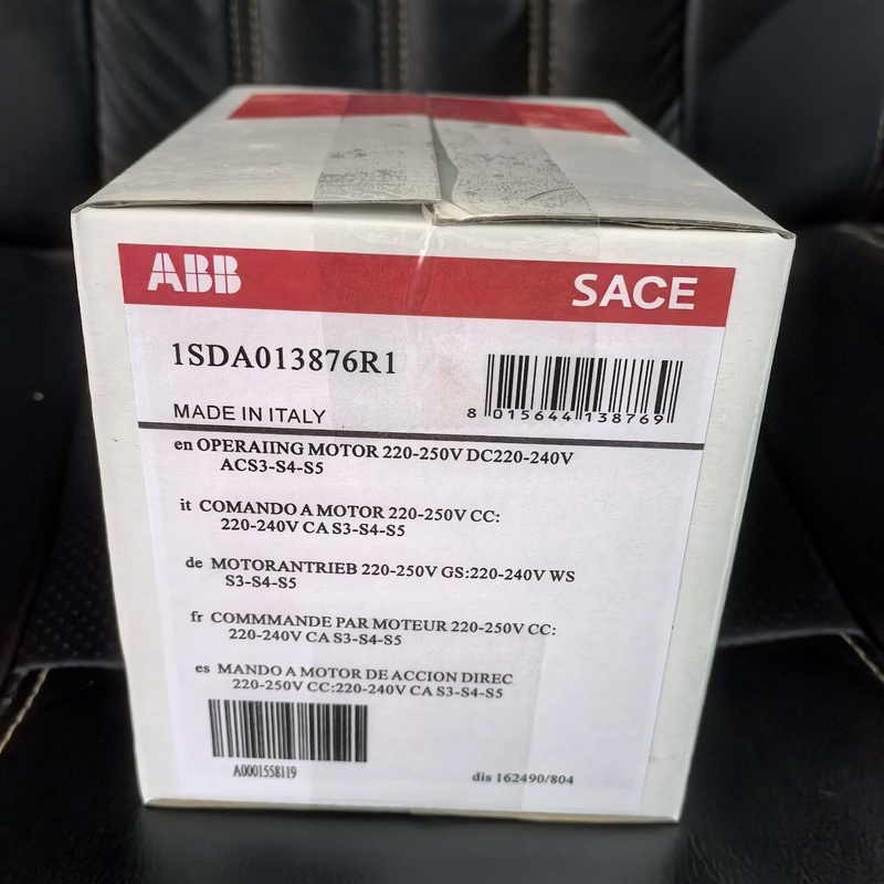 1SDA013876R1 Elektrischer Betriebsmechanismus 220-250V AC/DC S3-S4-S5 Serie Detaillierte Spezifikationen Betriebsmechanismus PLC****^^^^ https://www.siboasi.com