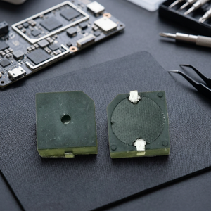UTL SMD บัซเซอร์แบบเพียโซอิเล็กทริก สีดำ ทรงสี่เหลี่ยม มีรูและขั้วต่อโลหะ รุ่น UTPT1575CS 16x7.5 มม. - Product Image 2