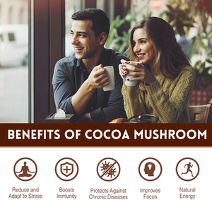 Cacao en Polvo Orgánico con Hongo Reishi, Sin Lácteos, con Coco y Hongo, para Aliviar el Estrés - Product Image 5