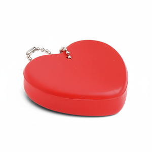 Portachiavi a forma di cuore galleggiante, ciondolo in metallo rosso per chiavi e borse - Product Image 2