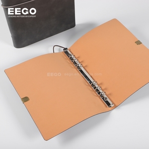 Venta caliente A5 A6 Recarga de hojas sueltas Cubierta de cuero Diario Carpeta de anillas Cuaderno forrado con rejilla de puntos con lazo para bolígrafo - Product Image 5