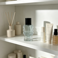 Flacon de parfum pour femme Eau de Toilette 30ml, design robotique unique, luxueux, moderne, écologique, bleu clair, parfum longue durée