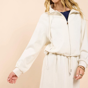 Gonna da donna in due pezzi Set <span class=keywords><strong>felpa</strong></span> con Zip Maxi abito abbinato a Maxi gonne Casual 2 pezzi Set di abiti - Product Image 4