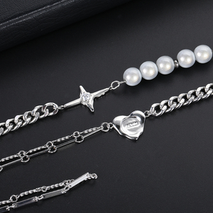 Veromca Người Đàn Ông Và Phụ Nữ <span class=keywords><strong>C</strong></span>ủa Chuỗi Đồ Trang Trí Đồng Phản Quang Tùy Chỉnh Kim <span class=keywords><strong>C</strong></span>ương Ngọ<span class=keywords><strong>c</strong></span> Trai Dây Chuyền - Product Image 5