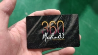 Custom UV Print Bamboo Basswood 13,56 MHz RFID NFC Key Card y tarjeta de visita para el programa de lealtad