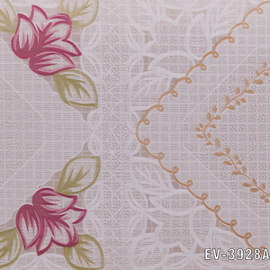 Tovaglia in PEVA con stampa floreale e bordo in pizzo - Product Image 3