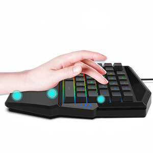 Miniteclado de una mano Rgb Para juegos, cable Usb, clave Y Teclado Y ratón Para móvil - Product Image 2