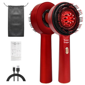 Cepillo masajeador inalámbrico de viaje, masajeador de cabello, peine para el cuero cabelludo, masajeador eléctrico de mano para el cuero cabelludo con dispensador de aceite para el cabello - Product Image 1