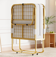 Lit pliant réglable avec matelas en mousse de 4 pouces 75 x 31 pouces Lit pliant avec cadre en acier robuste Lit d'appoint pliable pour adultes