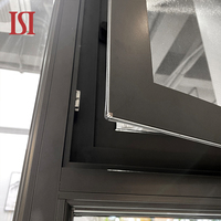 Ventanas abatibles de aluminio con rotura térmica de tamaño personalizado, modernas, ahorradoras de energía para villas de lujo, residencias costeras, hoteles, persianas