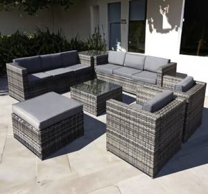 طقم أثاث حدائق خارجي من الخيزران والراتان مع أريكة زاوية - Product Image 2