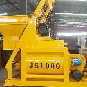 China Construction Machinery For Mixing Batching Plant JS1000 1 M3 Cbm 1000L Twin Shaft Cement Concrete Mixer