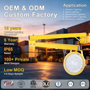 Lámpara de Trabajo LED de Brazo Oscilante de 60W con Certificación ETL, IP65, para Taller, Almacén, Muelle y Equipos de Carga - Product Image 1