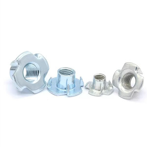 Écrou à quatre griffes métrique <span class=keywords><strong>M6</strong></span> écrou à baril Écrous en T à dents aveugles Té de meubles Écrou à insertion filetée M5 - Product Image 4