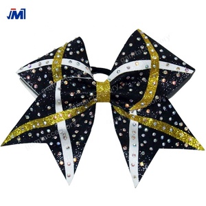 Commercio all'ingrosso splendido OEM cheer archi dei <span class=keywords><strong>capelli</strong></span> striscia di strass design per cheerleading uniforme - Product Image 3