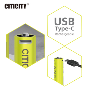 CITICITY Baterías Recargables USB de Iones de Litio AA 14500 (Paquete de 4) 2775mWh 1.5V 1200+ Ciclos de Carga para Juguetes - Product Image 3