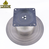 Base de chaise fixe ronde en acier métallique non pivotante
