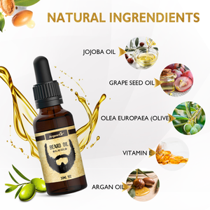 Logo personalizzato Kit per la crescita della <span class=keywords><strong>barba</strong></span> 2 in 1 olio di Argan Jojoba <span class=keywords><strong>baffi</strong></span> olio per la crescita olio per <span class=keywords><strong>barba</strong></span> Kit per la cura della <span class=keywords><strong>barba</strong></span> per uomo <span class=keywords><strong>Set</strong></span> regalo - Product Image 6