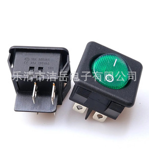 Interrupteur à bascule 4 broches marche/arrêt de type carré 16A 250VAC avec voyant lumineux, usage industriel, ignifuge IP44 - Product Image 2