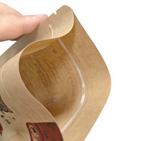 Sacs en Mylar imprimés sur mesure, sacs en papier kraft, sacs biodégradables en plastique transparents, sacs à fenêtre irrégulière pour aliments pour animaux de compagnie