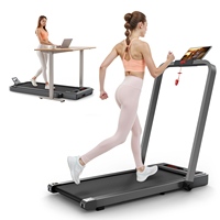 Tapis de course 420x1050mm, bande de course 1-12km/h, 5 couches, hauteur pliée 101mm, 26.5kg, télécommande, tapis de marche pliable pour usage domestique