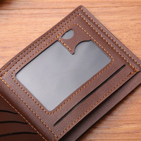 Dompet Multi kartu untuk pria, dompet Multi tempat kartu ramping kasual modis bisnis pendek