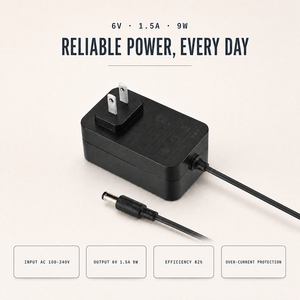 US Direktlieferung Hochwertiger ETL PSE-konformer 6V 1,5A 9W AC DC Adapter Amerikanischer Stecker Ladegerät Professionelles Kompaktes Design - Product Image 2