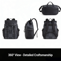 Sac à dos en cuir pour homme avec logo personnalisé, sac à dos vintage à cordon pour ordinateur portable, sac à dos imperméable pour homme de grande capacité pour les voyages d'affaires