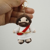 Nouveauté 2026 Porte-clés Poupée Religieuse, Pendentif Breloque pour Sac Fait Main au Crochet, Porte-clés Anime