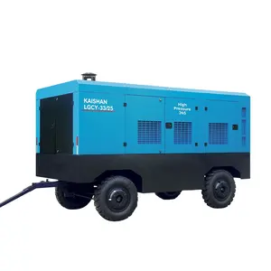 Kaishan LGCY blasting use portable diesel single stage two stages screw air compressor