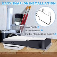 Support horizontal en acrylique transparent personnalisé, dissipateur de chaleur, base stable pour l'affichage de la console PS5 Slim
