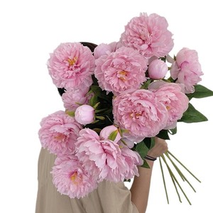<b>Peony</b> King <b>Artificial</b> <b>Peony</b> Flower 62cm 2-Head Silk Realistic Wedding Decoration - Product Image 5