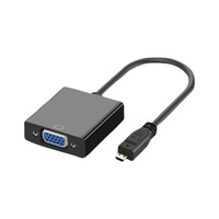 Adaptateur convertisseur Micro HDMI vers VGA plaqué or 1080P pour ordinateurs portables, tablettes, ultrabooks et appareils photo