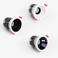 Spot LED COB 15W en aluminium de style contemporain pour intérieur, maison, centre commercial, supermarché