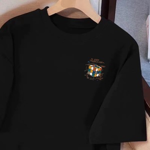 <span class=keywords><strong>เสื้อ</strong></span>ยืดแขนสั้นผู้ชายสำหรับฤดูร้อน ผ้าฝ้ายแท้ 200 กรัม <span class=keywords><strong>เสื้อ</strong></span>ยืดลำลองคอกลม พิมพ์ลายพื้นฐาน สตรีทแวร์ แฟชั่นแขนสั้น - Product Image 3