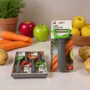 MNJ Set di pelapatate 12 pezzi, coltello circolare Tubo, utensile da cucina, tagliaverdure e frutta - Product Image 2