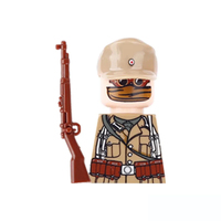 Pandabricks, Figuras de Soldados Alemanes Militares de la Segunda Guerra Mundial, Bloques de Construcción, Ladrillos, Ejército de EE. UU., Reino Unido, Rusia, Oficiales de Guerra, Armas, Juguetes
