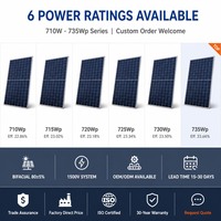 Panneau solaire Jinko Solar 710W Tiger Neo N Type HOT 3.0 Anti PID Haute performance 1% de dégradation en première année Module solaire photovoltaïque