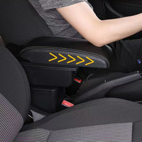 Pour Peugeot 207 208 2008 accoudoir voiture accoudoir en cuir avec USB Central magasin boîte de rangement intérieur accoudoir accessoire