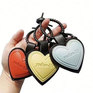 Luxury Sublimation PU <b>Leather</b> Heart Star Smile Face <b>Keychain</b> Personalized Logo with Pendant - Product Image 1