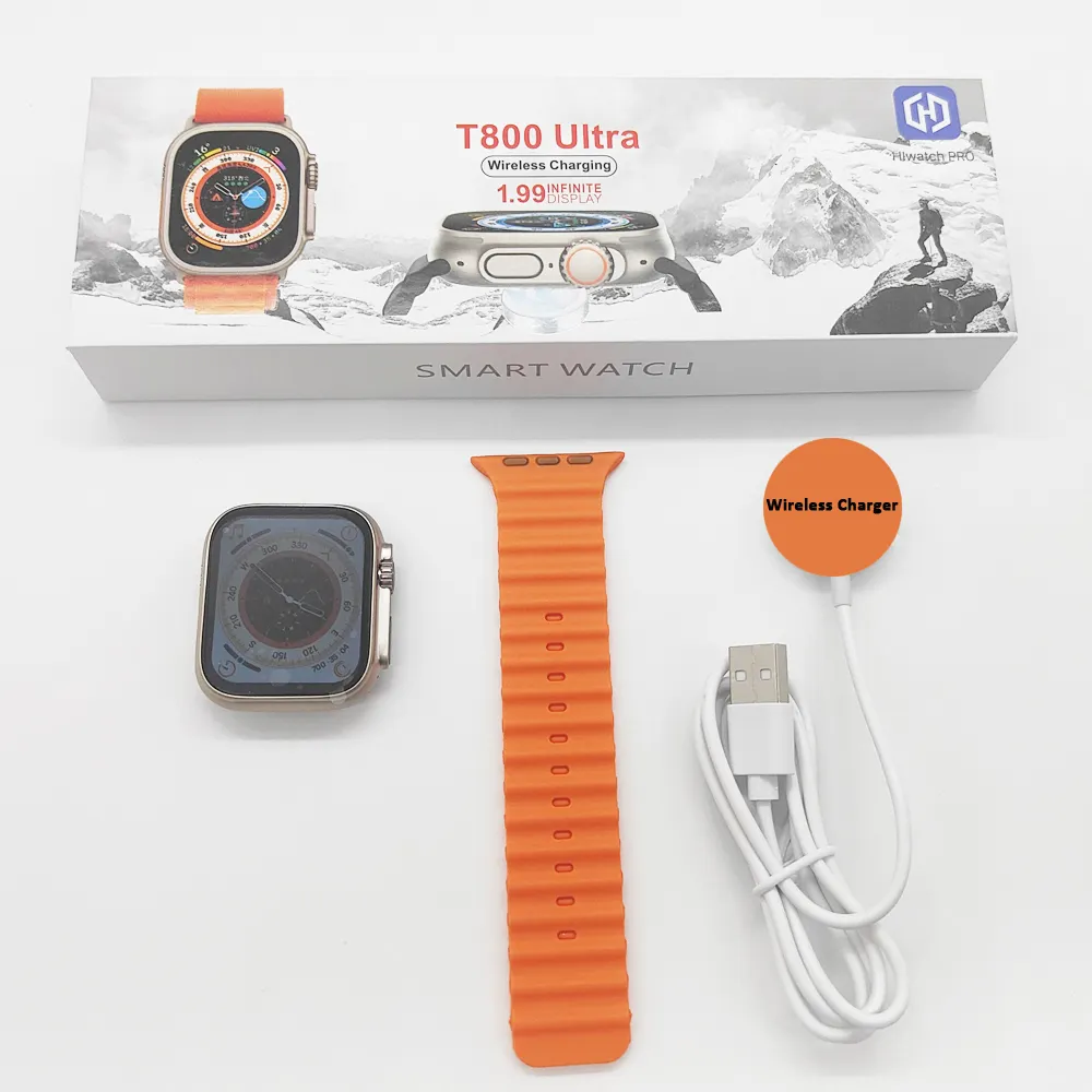 2023 Newest T800 Ultra Smart Watch 1.99 Inch Screen Rotating Dual Buttons Hiwatch pro S8 IWO Smartwatch T800 Ultra