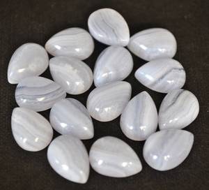 Lot de 5 cabochons en agate dentelle naturelle multicolore de tailles variées, qualité excellente, fournitures pour la fabrication de bijoux, certifiés tiers - Product Image 1