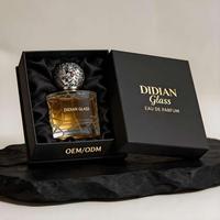 Flacon de parfum rond de 100 ml du fabricant d'origine, flacon de parfum de luxe vide de 50 ml avec couvercle noir