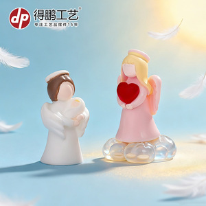 Angel Resin Figurines Abstract Cartoon Decorative <b>Ornaments</b> For Desktop And <b>Car</b> - Product Image 3