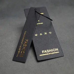 High Quality Men's Clothing Hang Tag Factory Custom Hot Stamping Embossed Price Tag Name