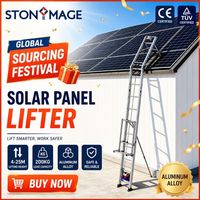 Mini palan à échelle électrique 4-25 mètres grue en acier avec lève-panneau solaire en verre pour la construction et la vente au détail neufs et d'occasion
