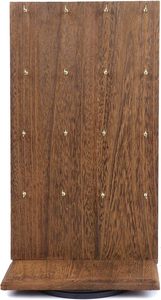 Présentoir à bijoux rotatif à 360° en <span class=keywords><strong>bois</strong></span>, support pivotant pour boucles d'oreilles avec crochets, tour d'organisation rustique pour colliers et bracelets à poser sur table - Product Image 4