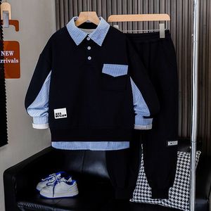 Conjunto de Traje Casual de Verano para Niños 2025 Nuevo 100% Algodón Tejido Peinado Largo y Moderno - Product Image 4