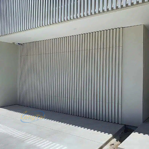 Porte de <span class=keywords><strong>garage</strong></span> LongTai rétro en bois massif, texture grille traditionnelle, pour maison et villa - Product Image 4
